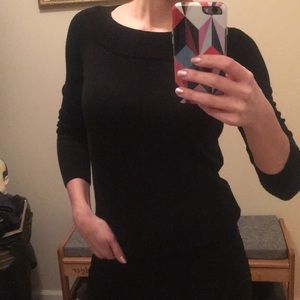 Super chic Anne Loft scoop neck black sweater